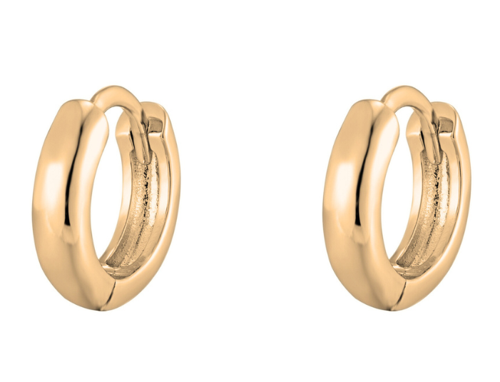 Gold Plated Sterling Silver Huggie Hoops