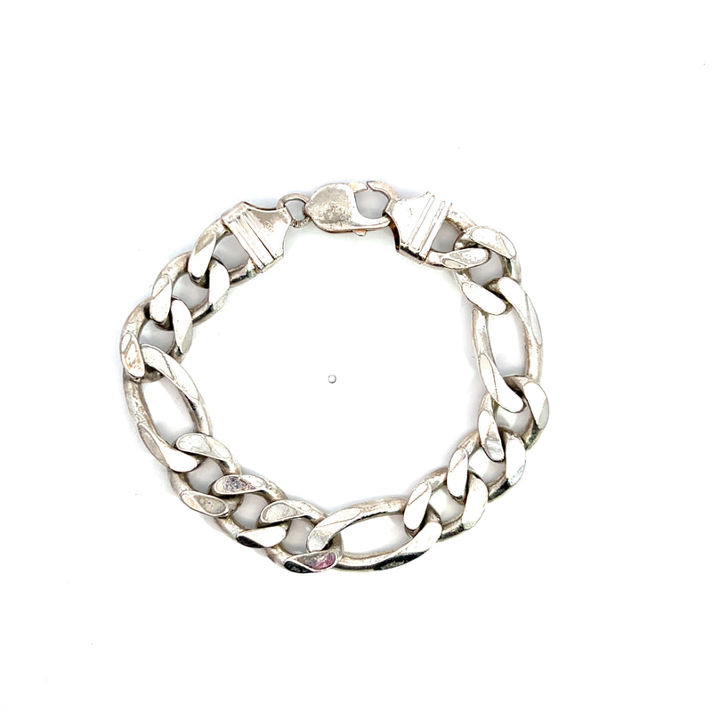 Sterling Silver Figaro Link Bracelet