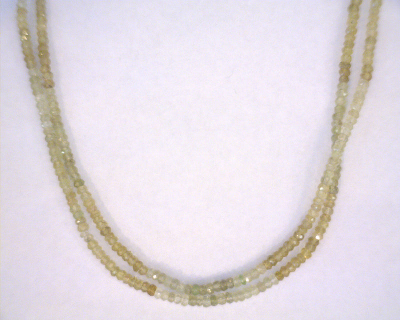 SS GROSSULARITE/GARNET NECKLACE