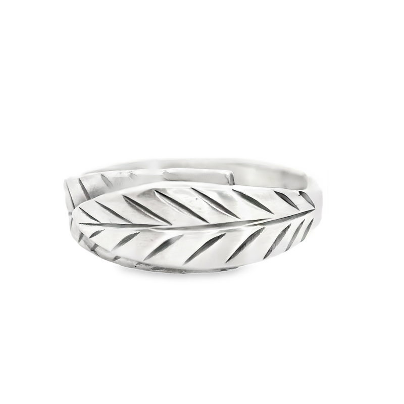 Sterling Silver Leaf Design Ring
