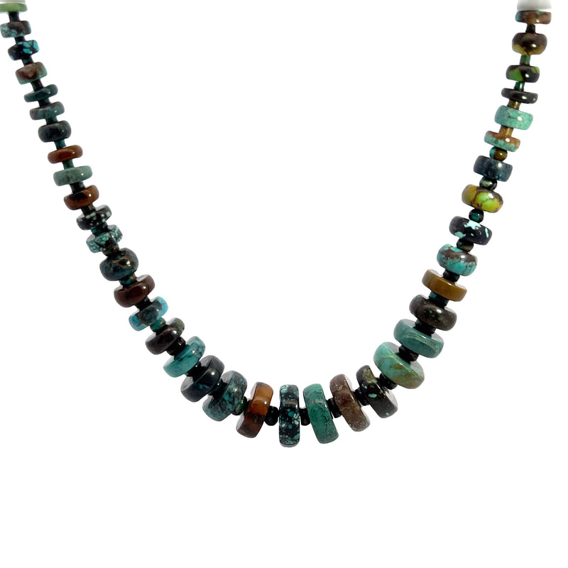 Sterling Silver Graduated Turquoise Necklace