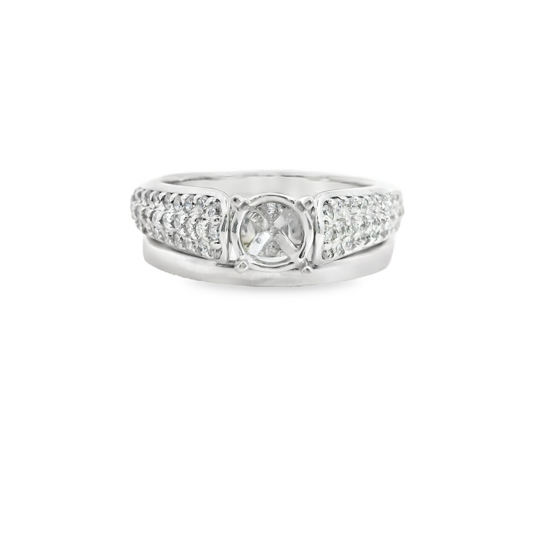 14K WG DIAMOND RING WEDDING SET