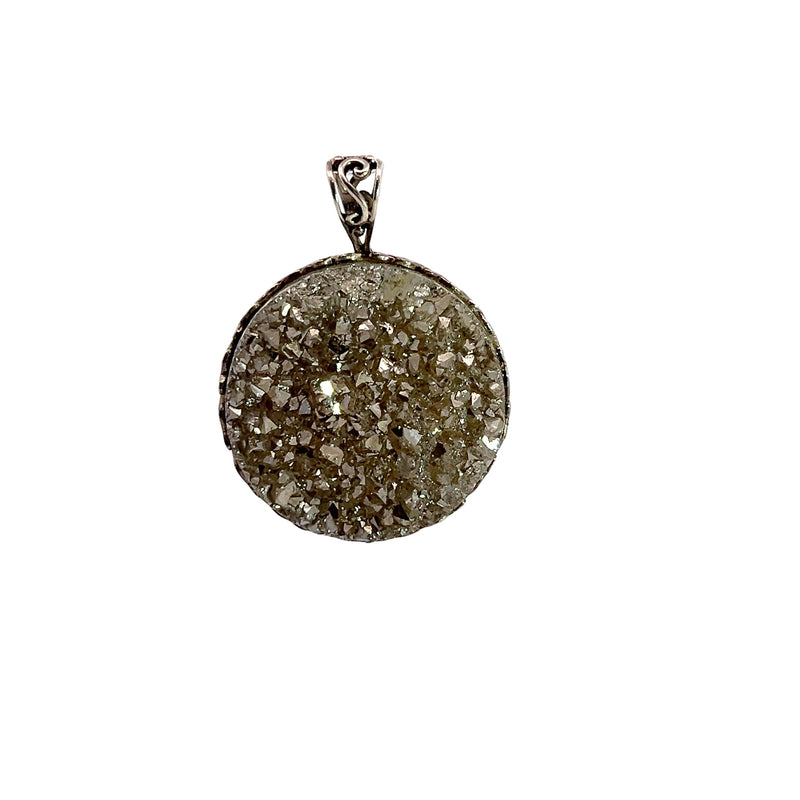 Sterling Silver Druzy Pendant