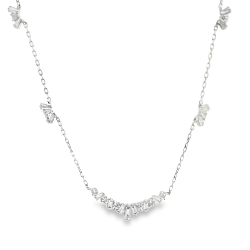 18K White Gold Baguette Diamon