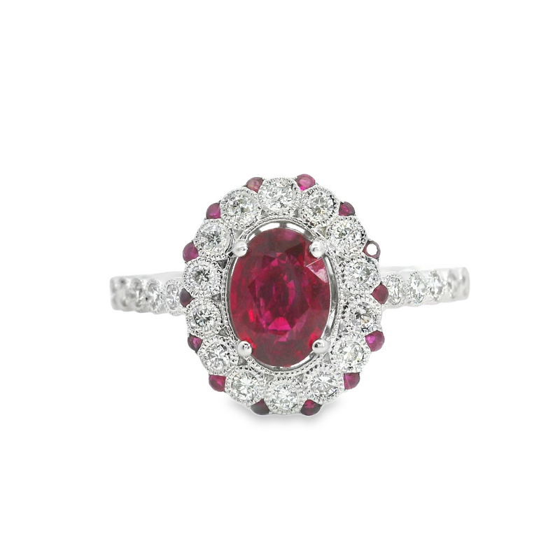 18K WG Ruby & Diamond Ring