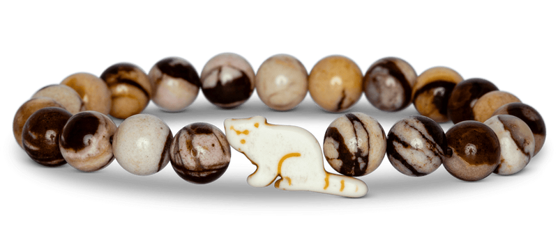 Red Panda Tracking Bracelet in Himalaya Stone