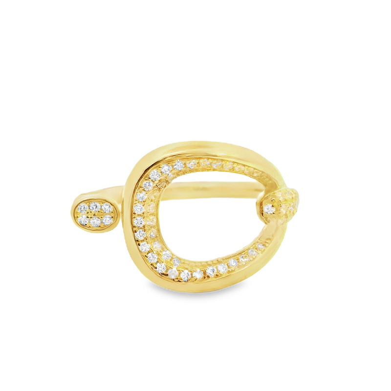 Gold Plated CZ Ring