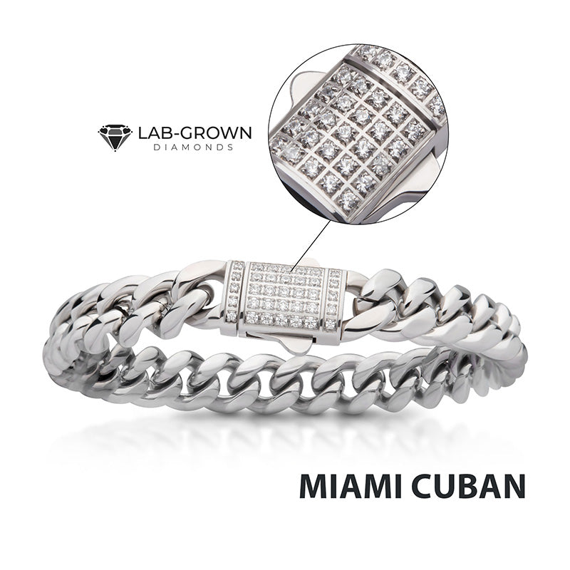 10mm Steel Miami Cuban Chain Bracelet