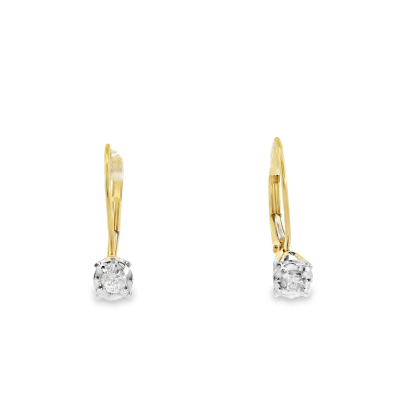 14K YG Diamond Earrings 0.10 CT TW