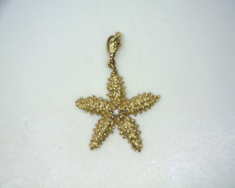 14K YELLOW GOLD STARFISH CHARM