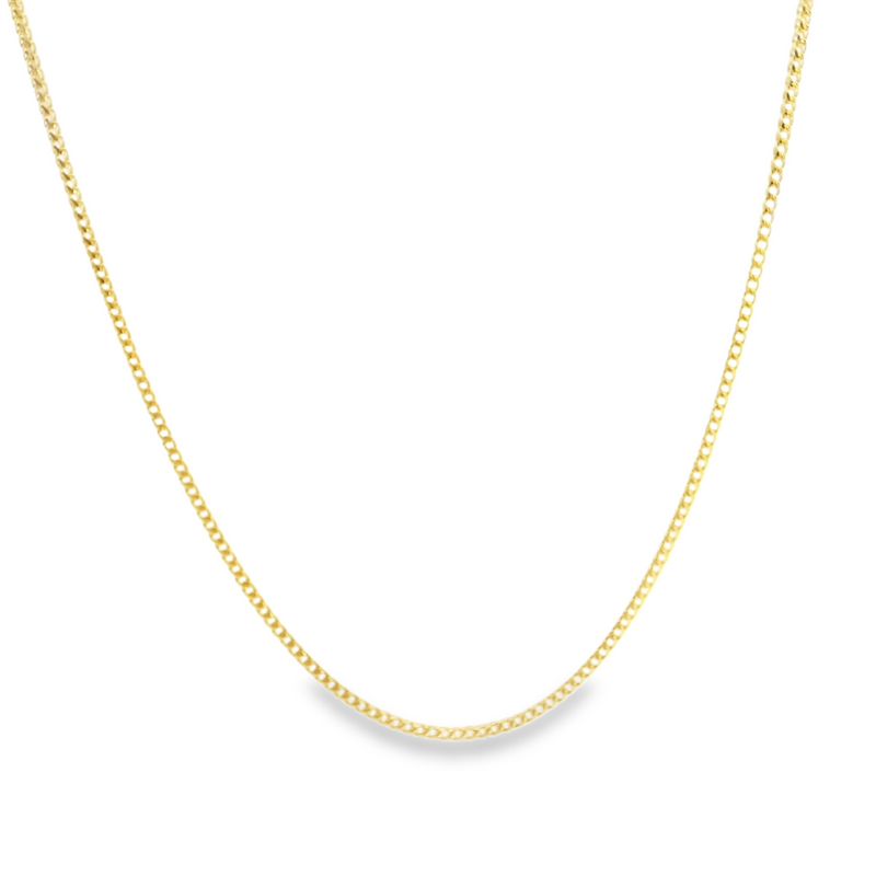 10K YG Diamond Cut Wheat Chain 20