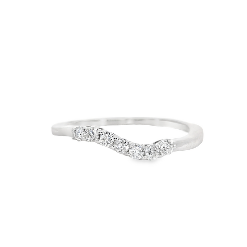 14K WG CURVED DIAMOND WEDDING