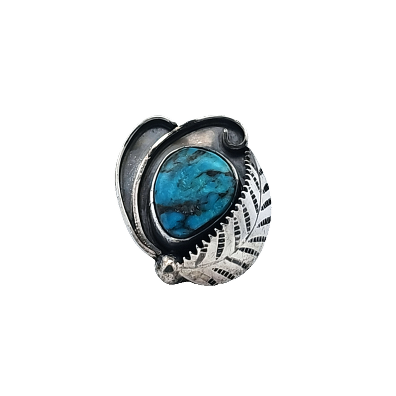 SS Native American Turquoise Ring Size 5