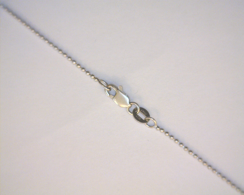 14K WG BEAD CHAIN 20
