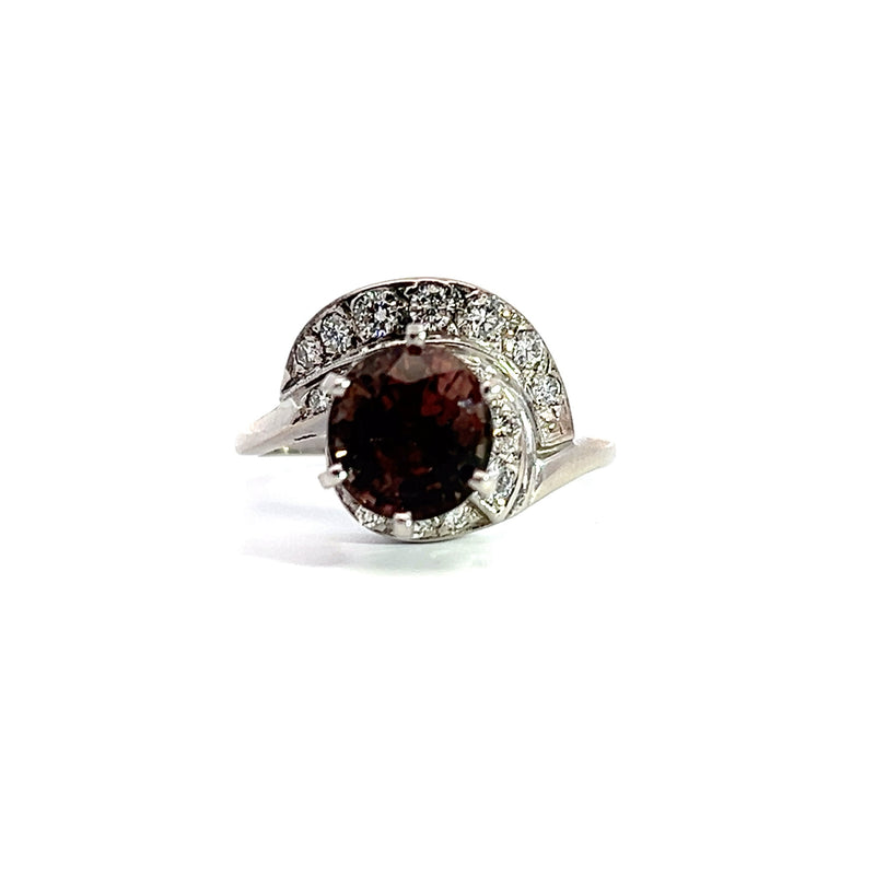 14K WG Spinel & Diamond Ring S