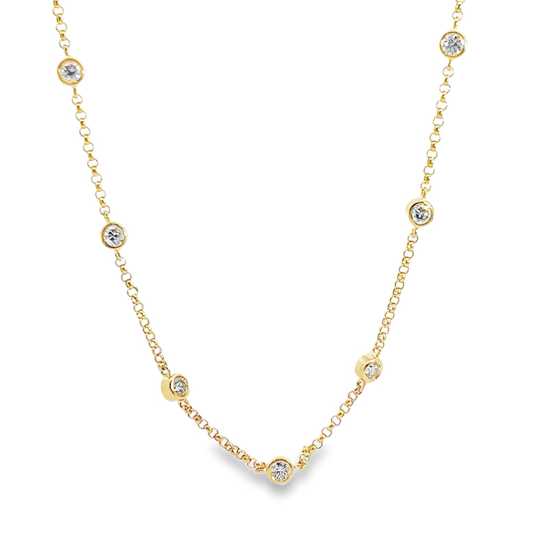14K Y Diamonds by the Yard Necklace