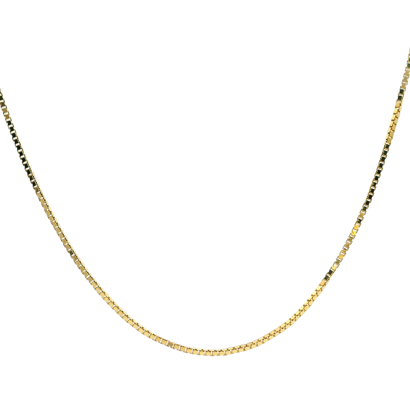 14K YG Box Chain 19