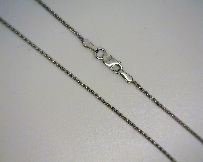 18K White Gold Wheat Chain