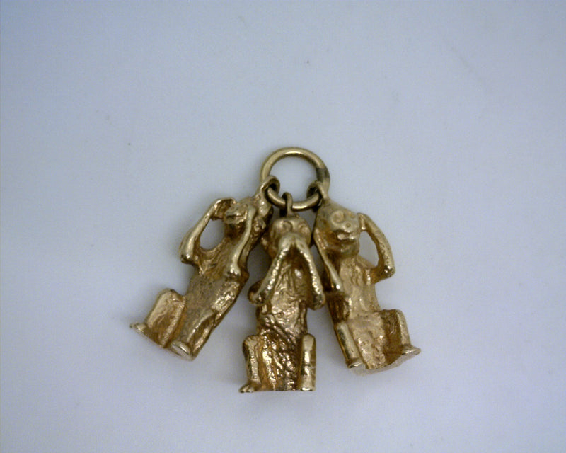 14K YELLOW MONKEY CHARM 