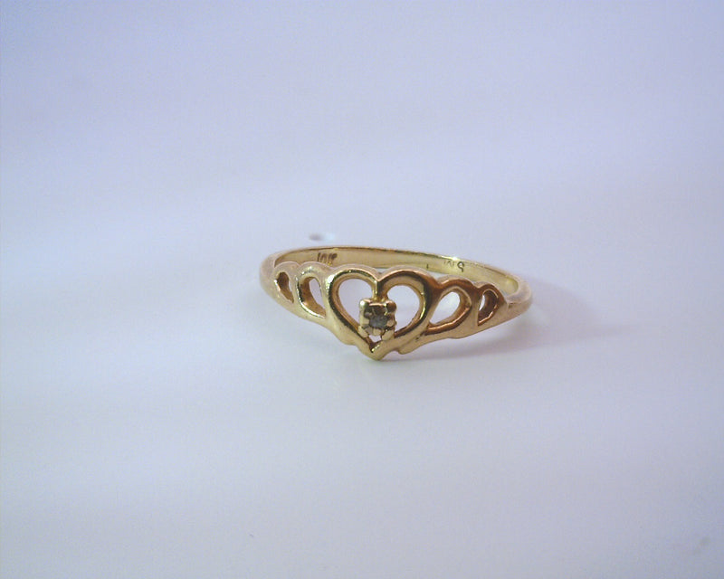 10K YG Diamond Baby Ring