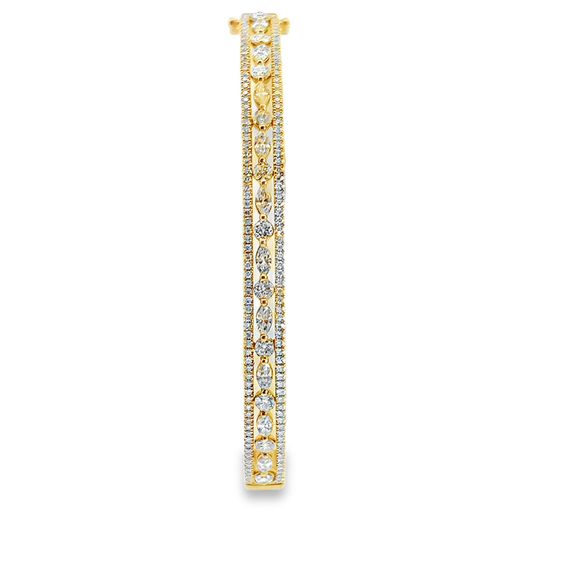14K YG Diamond Bangle Bracelet