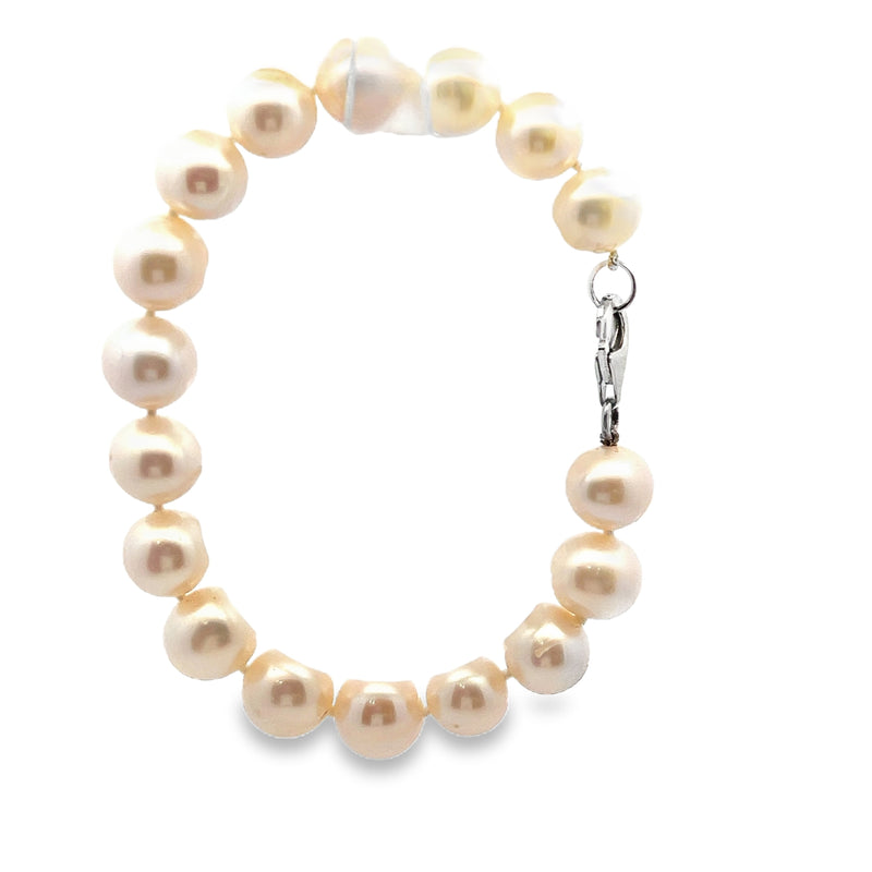 Sterling Silver Freshwater Pearl Bracelet 7.5"