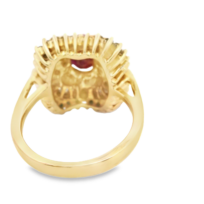 Effy 14K YG Ruby & Diamond Ring