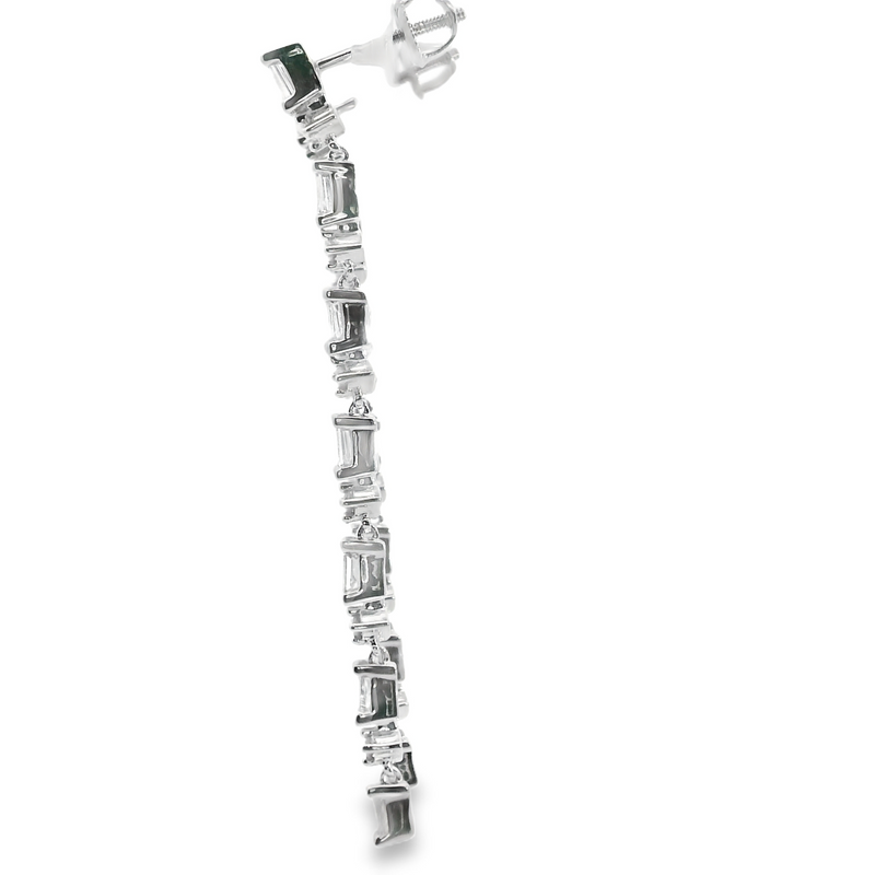10K WG Dangle Diamond Earrings 0.50 CT TW