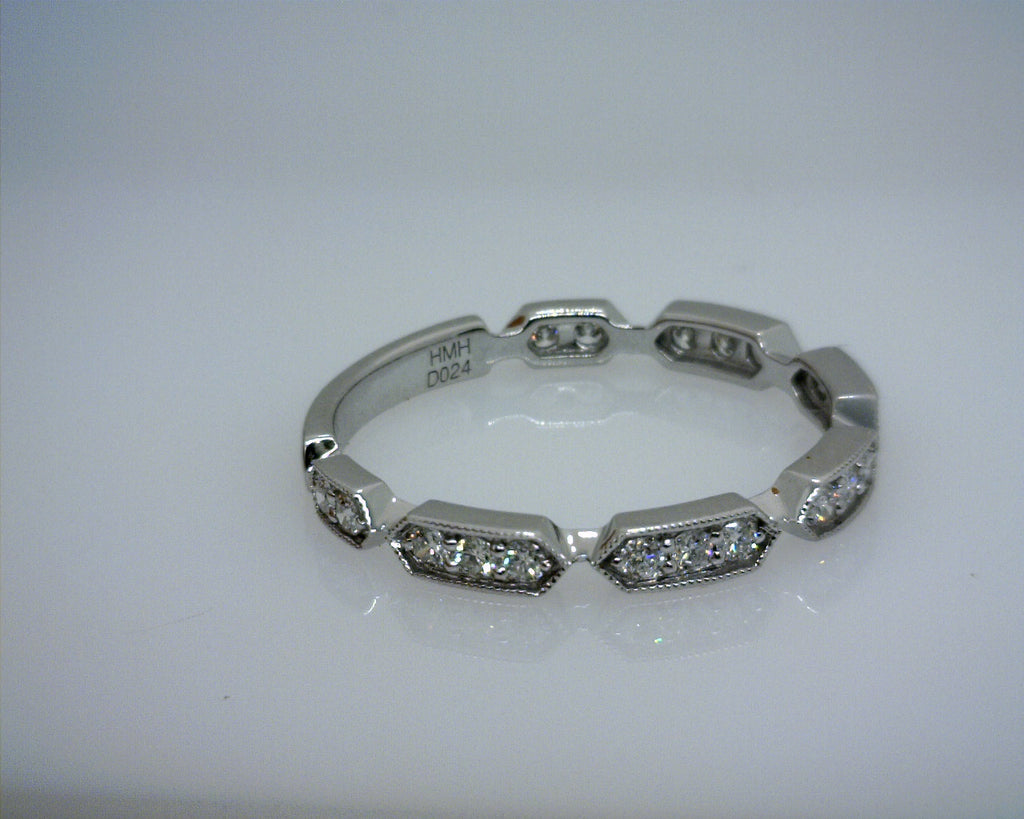 14K WG Stackable Diamond Band 0.24 ct tw