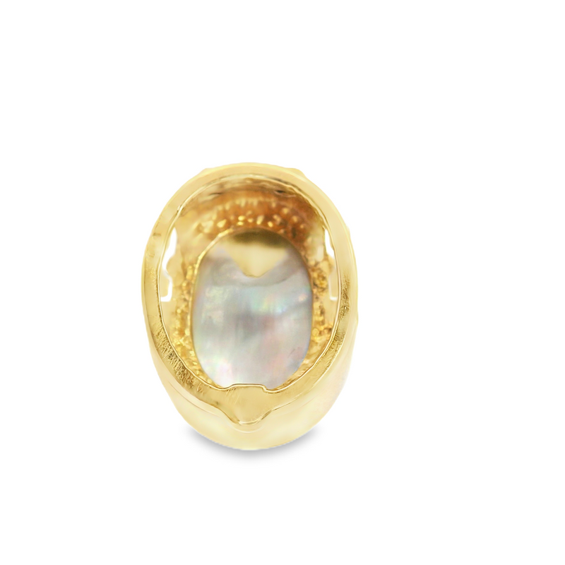 14K YG Blister Pearl Pendant