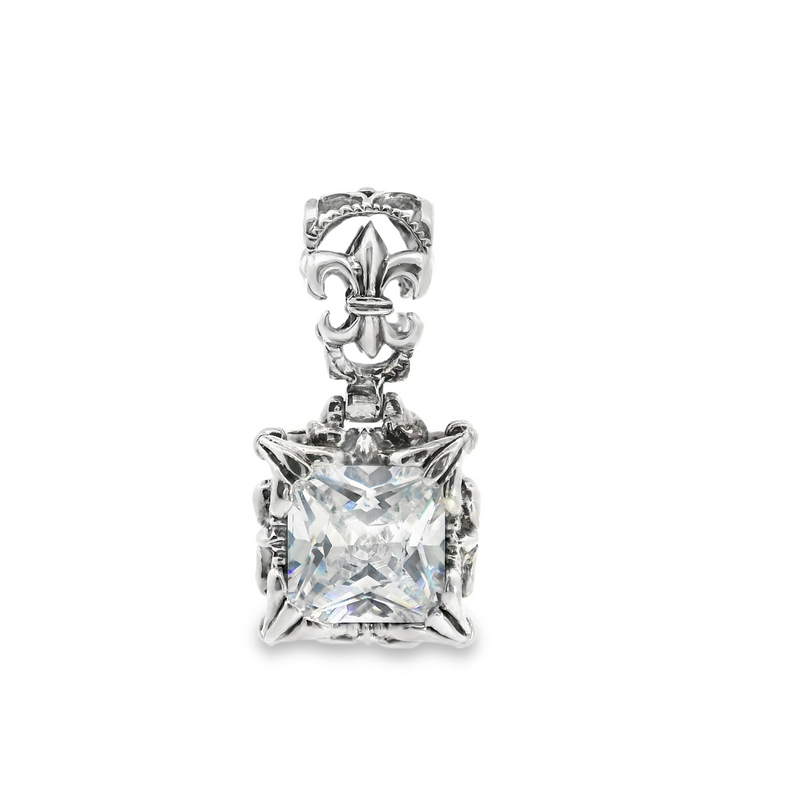 Sterling Silver with Clear CZ Pendant
