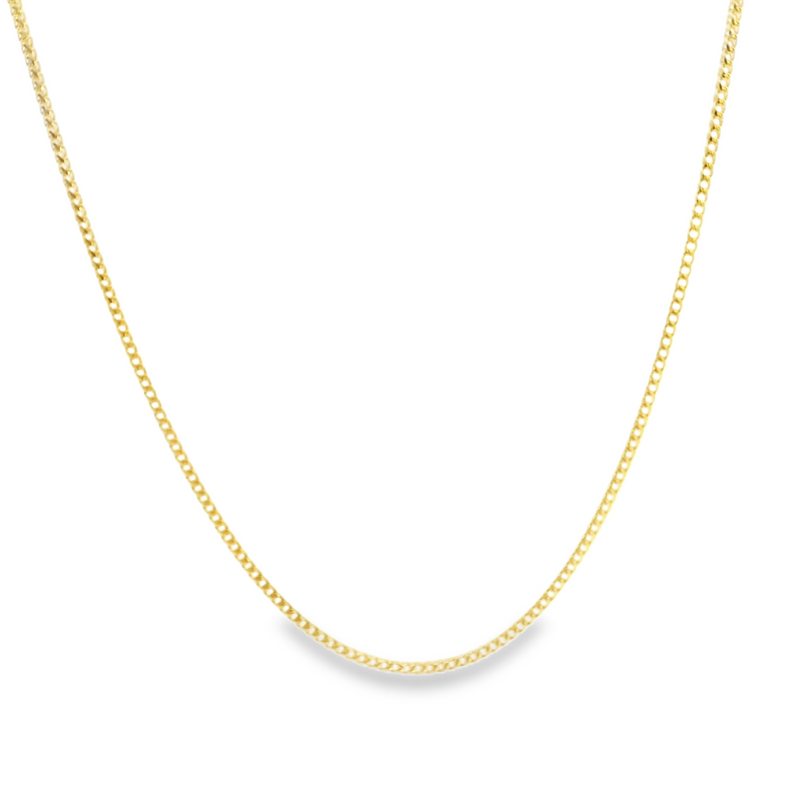 10K YG Diamond Cut Wheat Chain 16