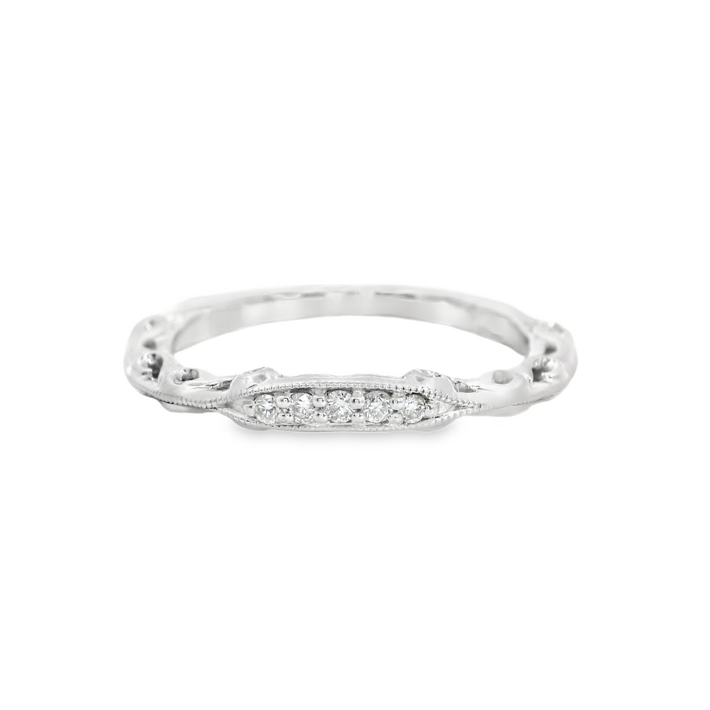 14K WG DIAMOND BAND 0.05 CT TW