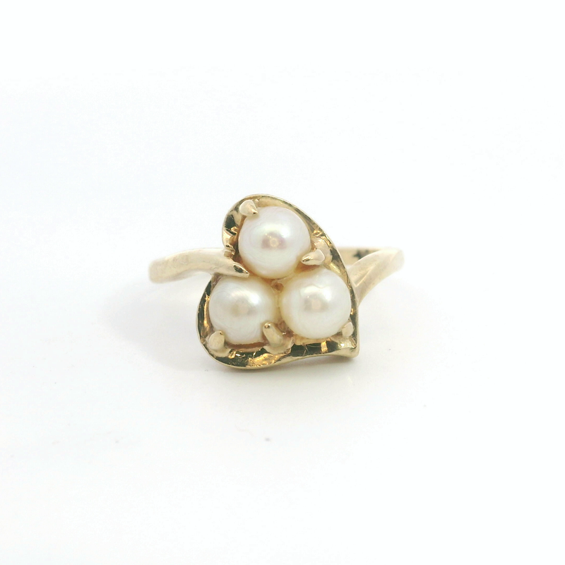 14K YG Pearl Ring