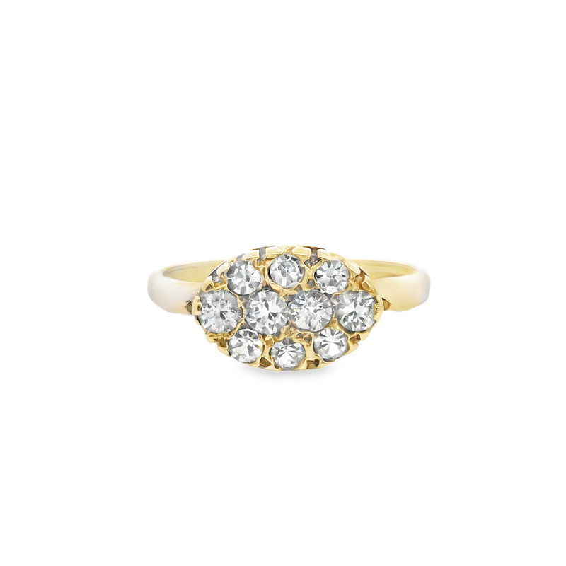 10K YG White Sapphire & Ring