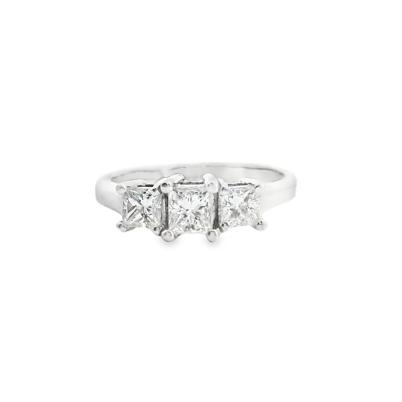 14K WG PRINCESS CUT ENGAGEMENT RING