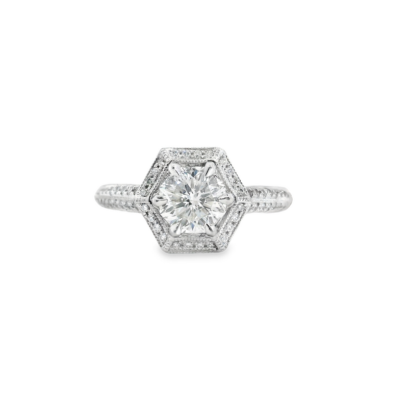 14K WG HALO DIAMOND