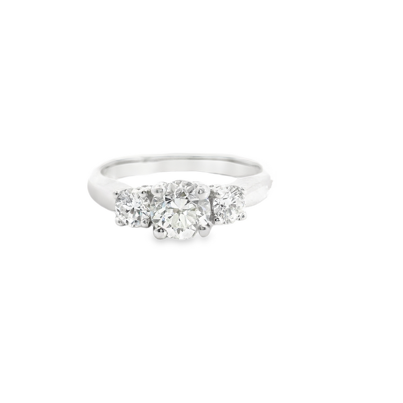 14K WG 3 STONE MOUNT