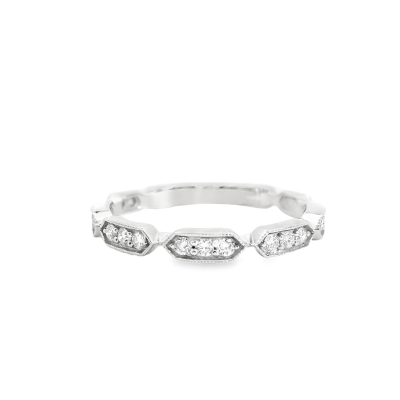 14K WG Stackable Diamond Band