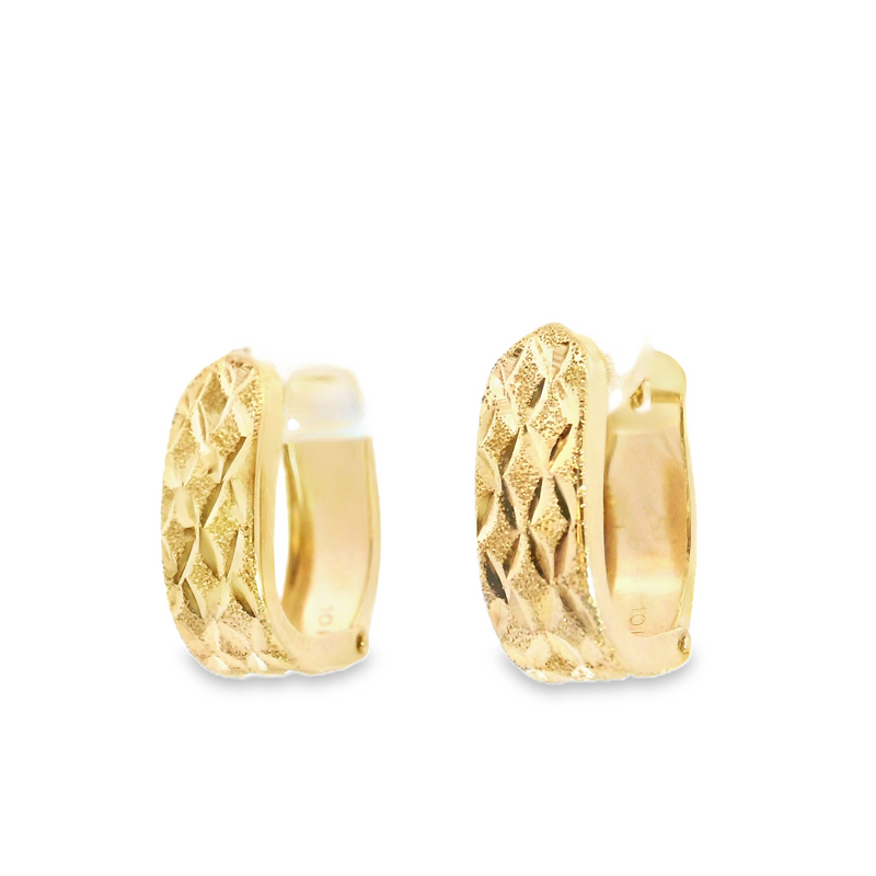 14K YG Hoop Earings