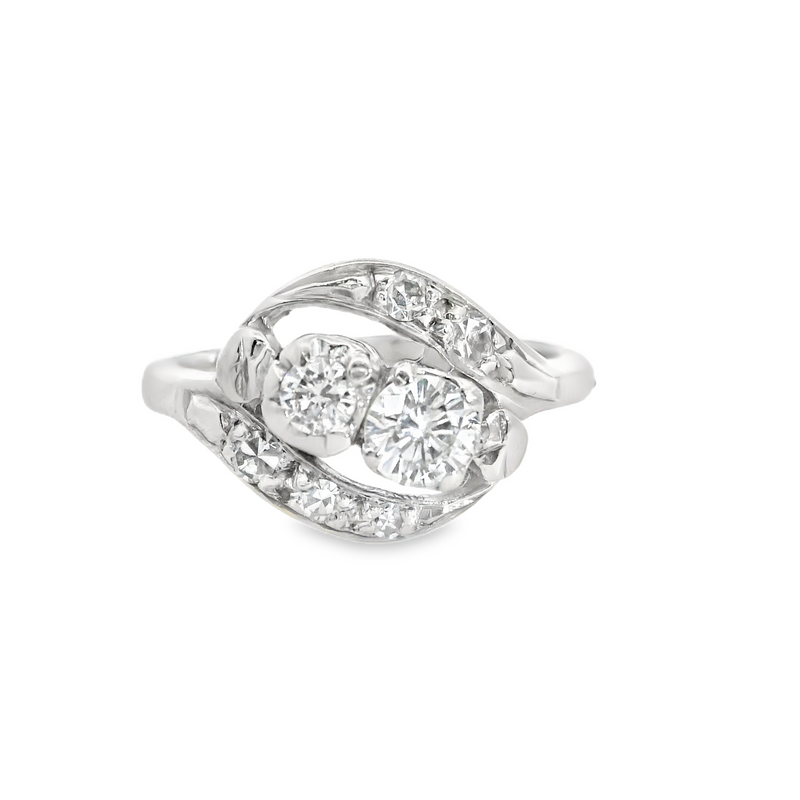 14K WG Vintage Diamond Ring