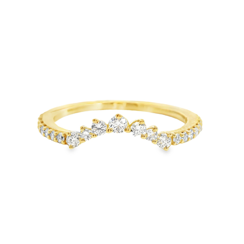 14K YG Diamond Band