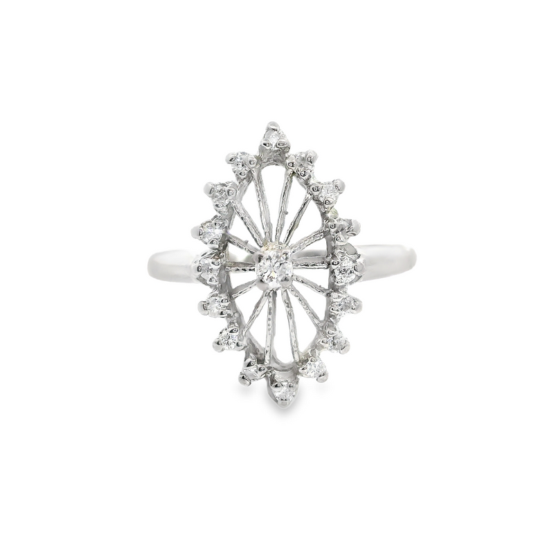 14K WG Vintage Style Ring
