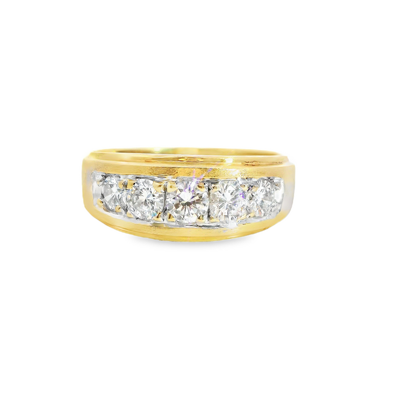 14K YG 5 Stone Diamond Band