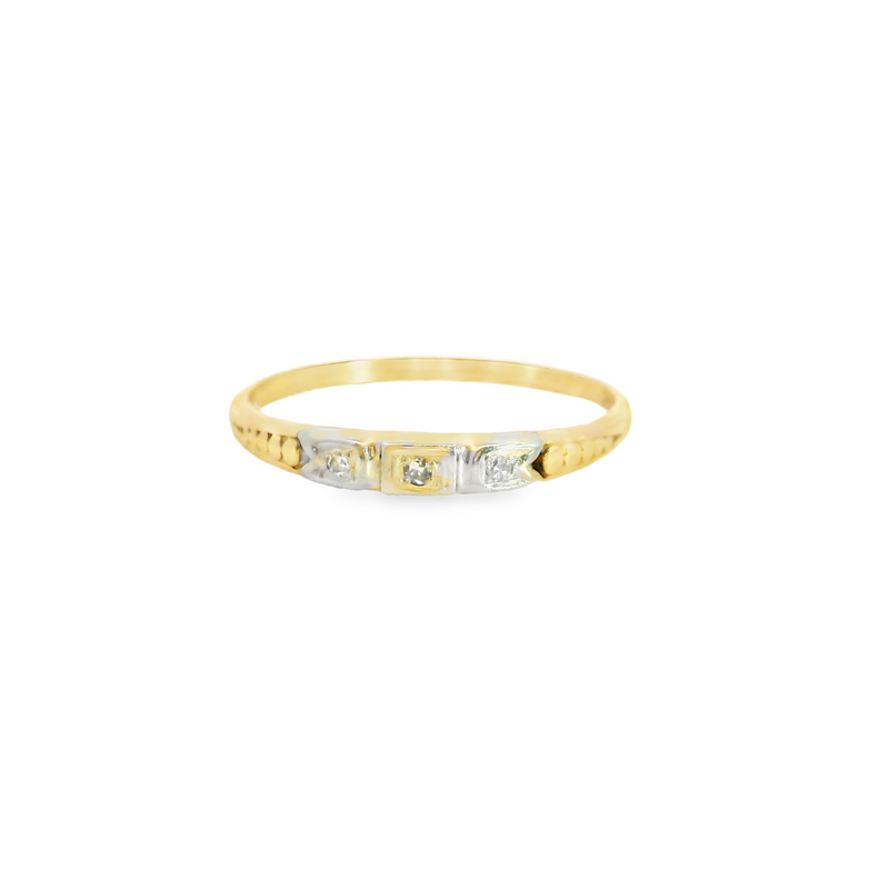 14K/18K Two Tone Diamond Band