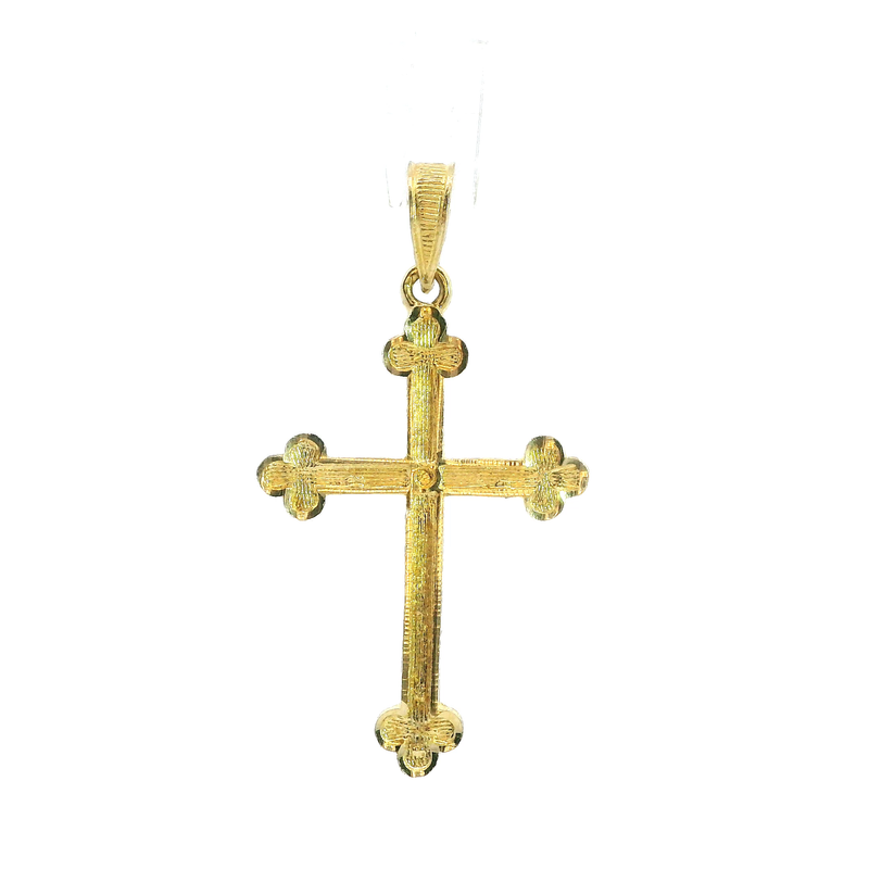 14K YG Cross Pendant