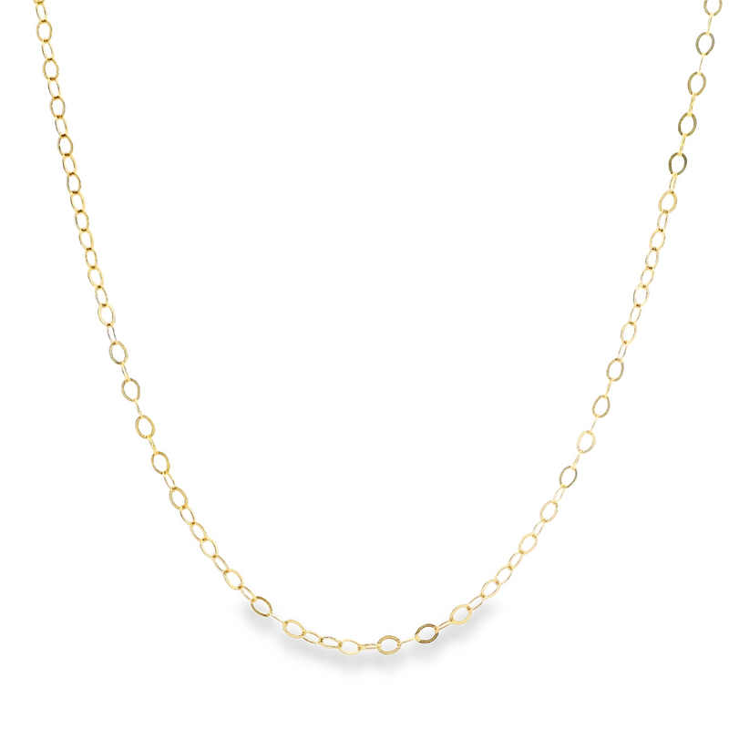 14K Gold Filled Diamond Cut Cable Chain 13-14