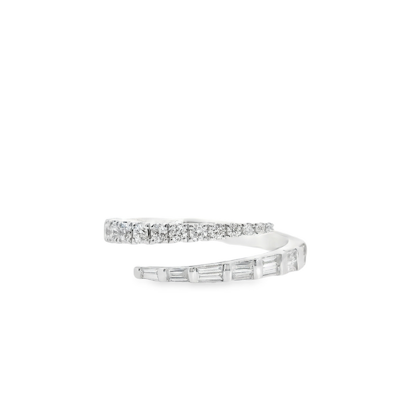 14K WG Bypass Diamond Ring