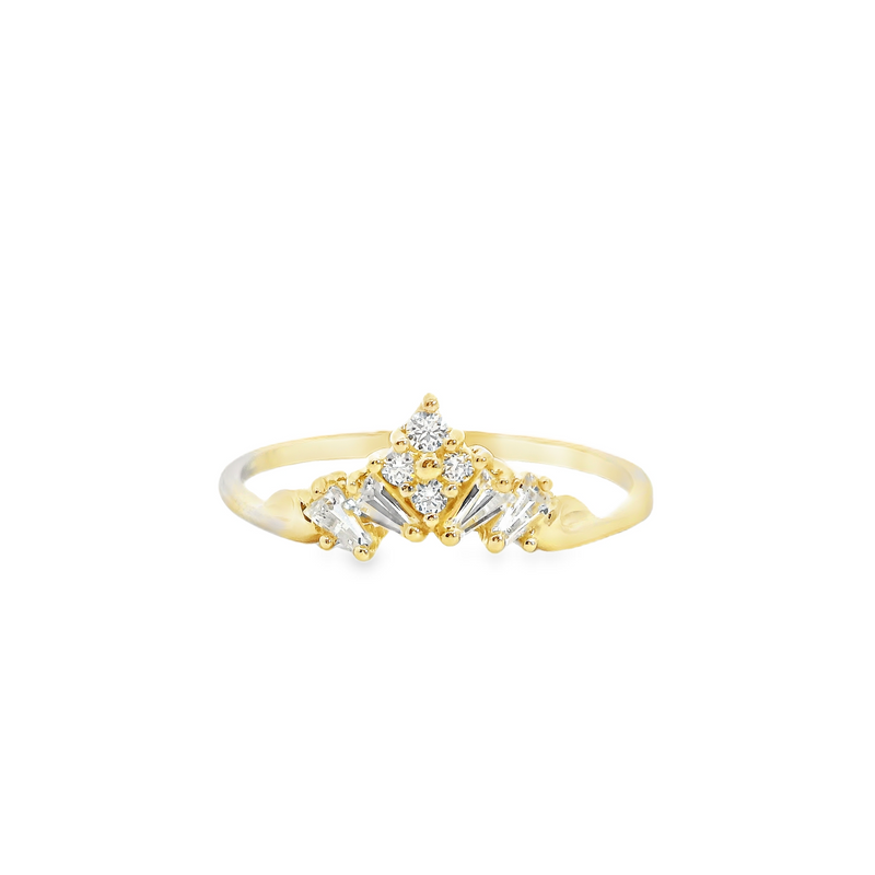 14K YG CZ Ring