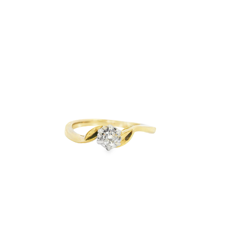 14K YG Diamond Ring